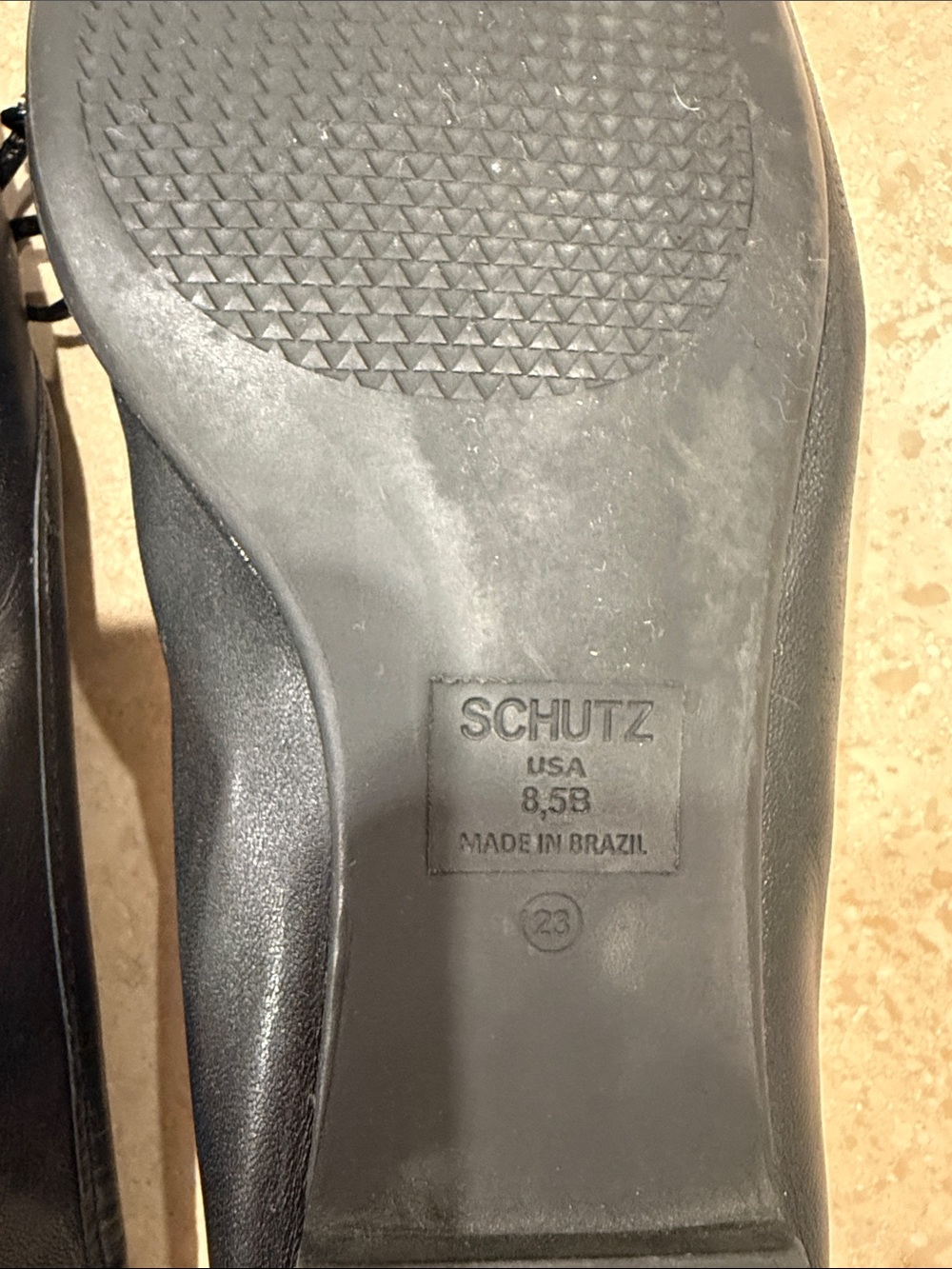 Schutz Arissa Black Leather Ballet Flat - Picture 5 of 6